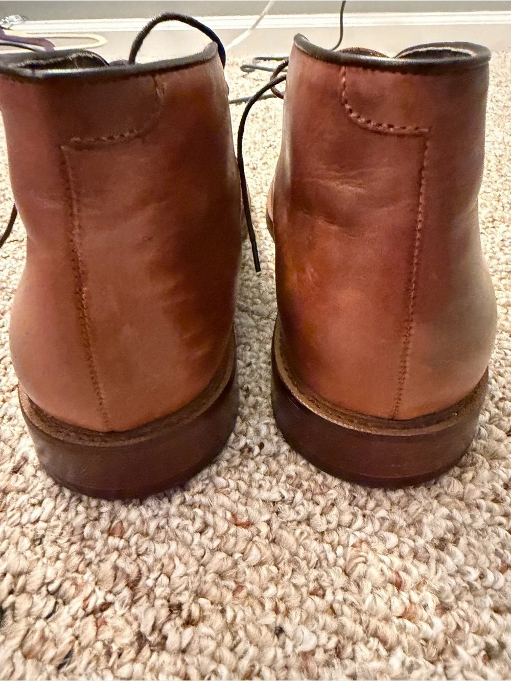 Joseph Abboud Brown Leather Chukka Boots